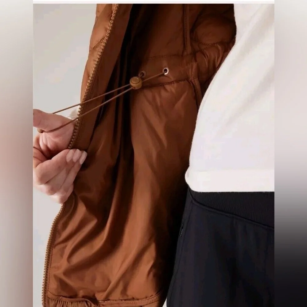 Athleta Whisper Featherless Vest Sequoia Brown - Picture 2 of 10